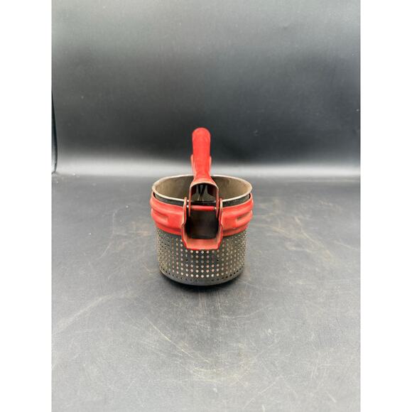 Vintage 1950s Metal Potato Ricer With Red Handle & Frame Masher Gadget - Picture 4 of 8